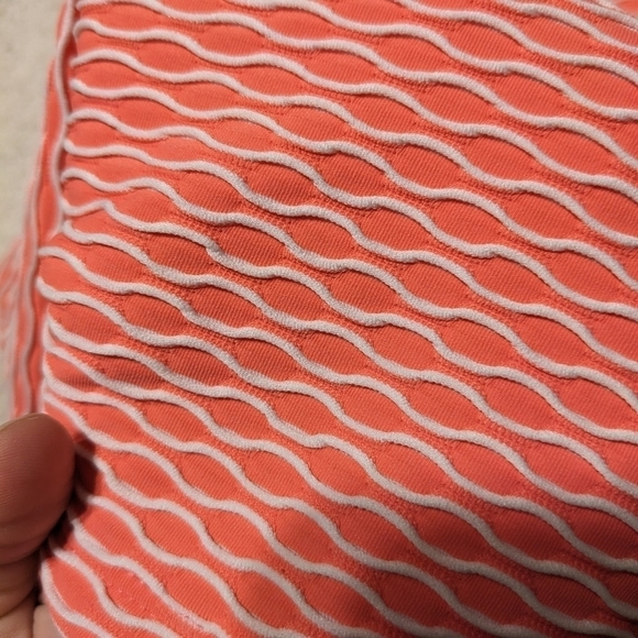 Jessica Simpson Twiggy Stripe underwire halter tankini top in Melon - Picture 7 of 8